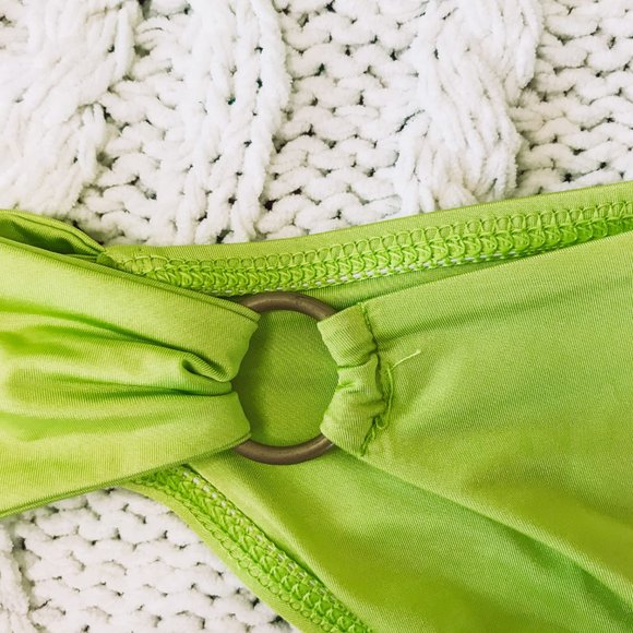 Vitamin A Green Bandeau & Bikini Bottoms Set NWT S - Picture 7 of 11